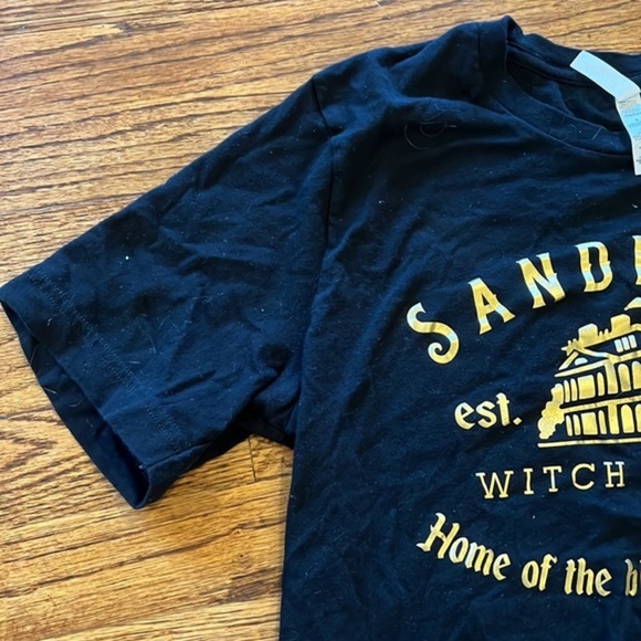 NWOT  HOCUS POCUS WITCHY TEE - SANDERSON WITCH MUSEUM-BLACK FLAME CANDLE- SIZE M - Picture 5 of 6